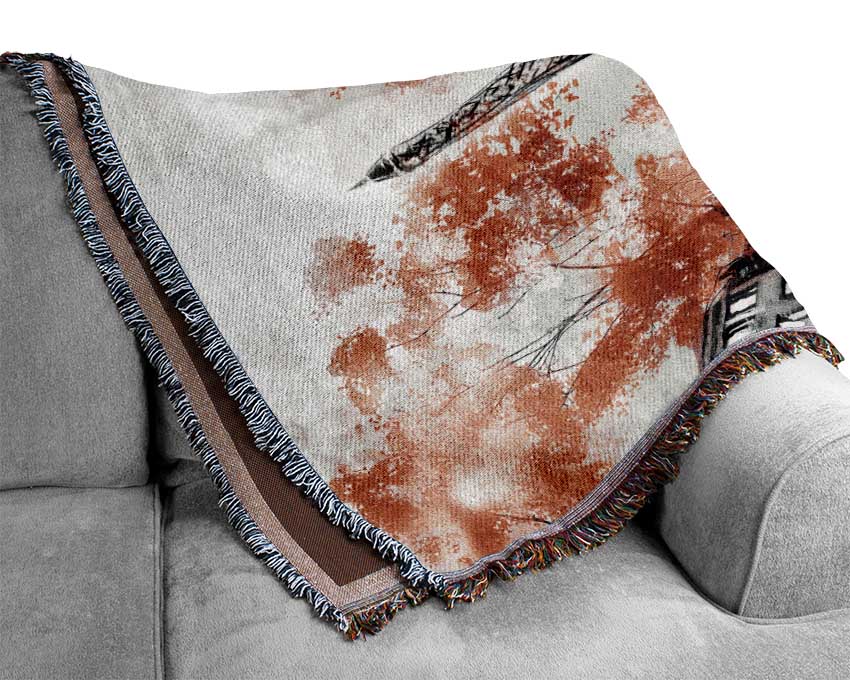 Eiffel Tower Streets 17 Woven Blanket