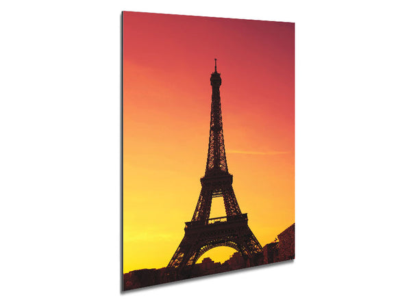 Eiffel Tower Sunset 2 Metal Print