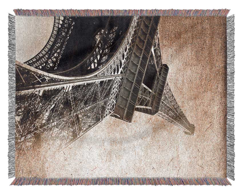 Eiffel Tower Retro 10 Woven Blanket