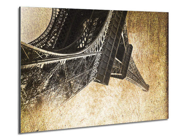 Eiffel Tower Retro 10 Metal Print