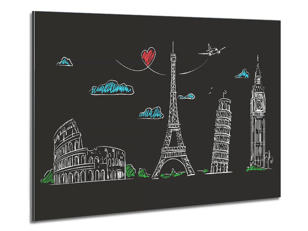Famous Citys Of The Europe 1 Metal Print