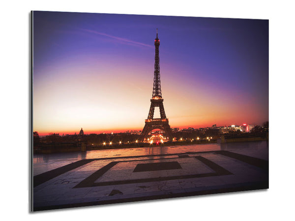 Eiffel Tower Sunset 7 Metal Print