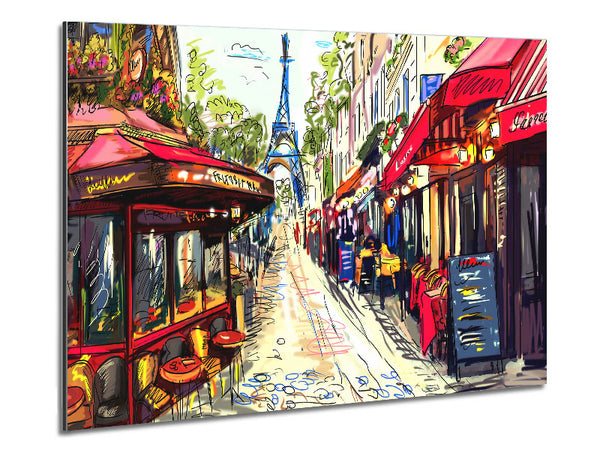 Eiffel Tower Streets 19 Metal Print
