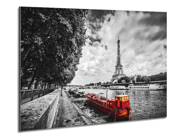 Eiffel TowerRiver Seine Metal Print