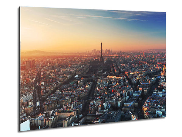 Eiffel Tower Over The City 5 Metal Print