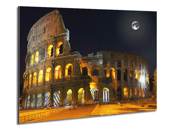 Colosseum Moonlit Night Metal Print