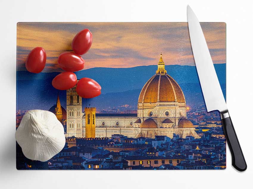 St Peter's Basilica Night Glow Glass Chopping Board