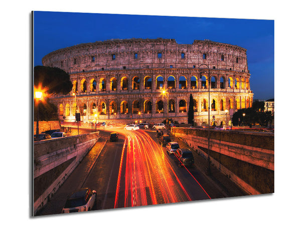Colosseum Night Speed Metal Print
