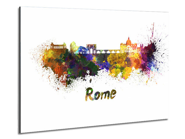 Ancient Rainbow City Metal Print