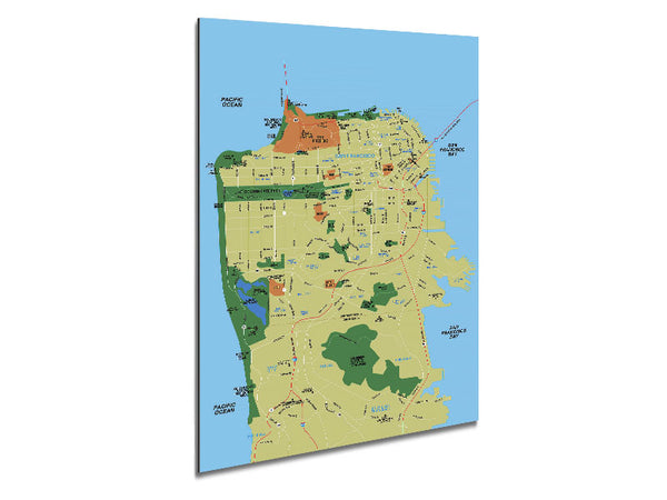 Map Of The City 1 Metal Print