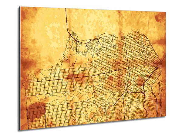 Map Of The City 3 Metal Print