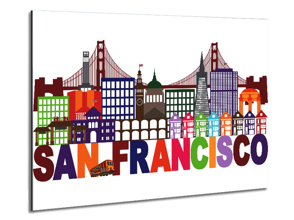 Outline Of The City 2 Metal Print