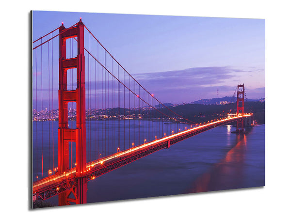 Golden Gate Bridge Twilight Metal Print