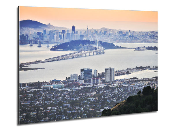 Ariel View Of The City Metal Print