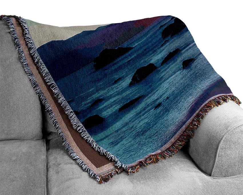 Golden Gate Bridge Stunning Light Glow Woven Blanket