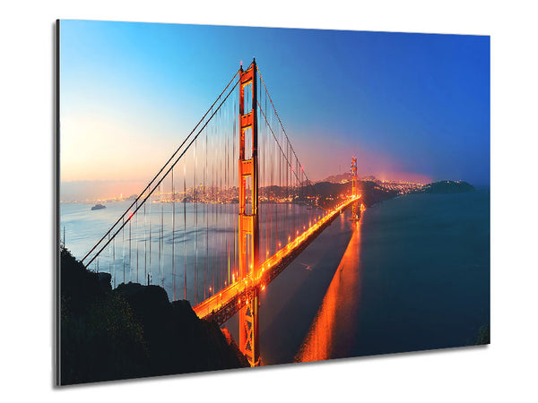 Reflections Of The Golden Gate Bridge Metal Print