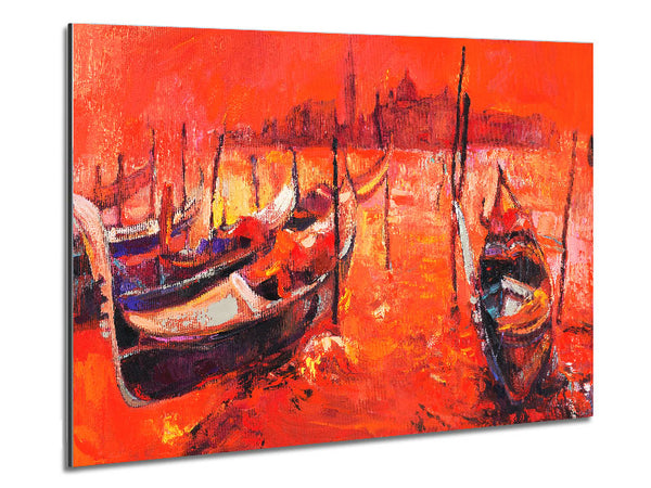 Gondola Line Up 2 Metal Print