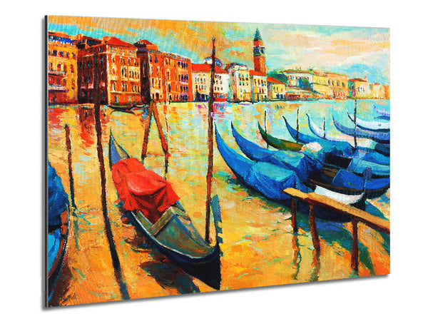 Gondola Line Up 3 Metal Print