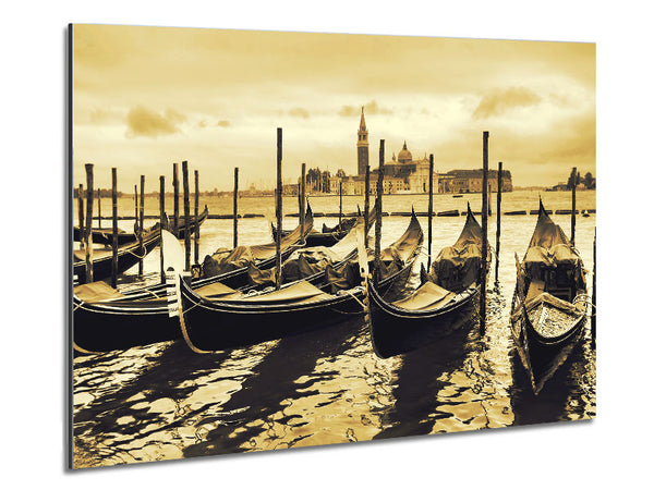 Gondola Line Up 4 Metal Print