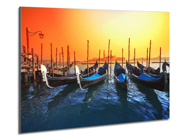 Gondola Line Up 6 Metal Print