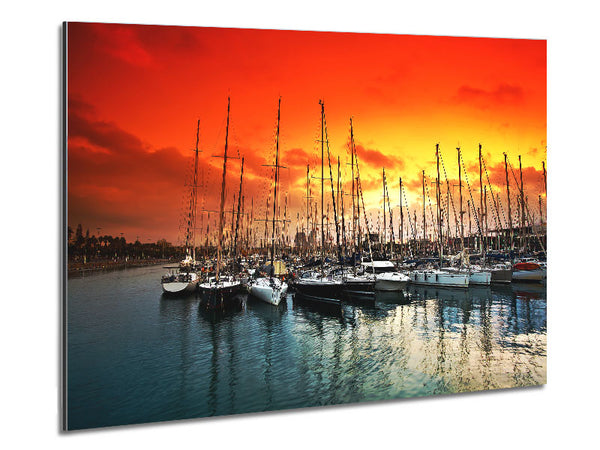 Harbour Sunset Metal Print