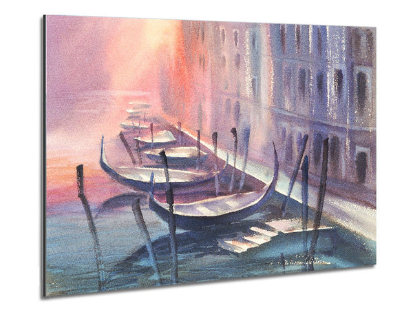 Gondola Line Up 7 Metal Print