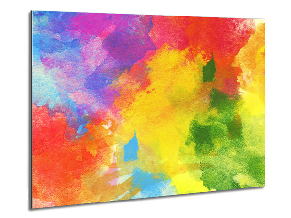 Rainbow Clouds Metal Print