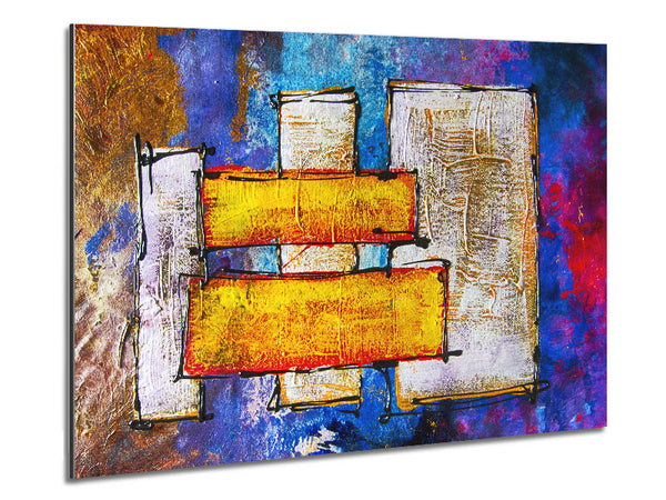 Blocks Of Gold Metal Print