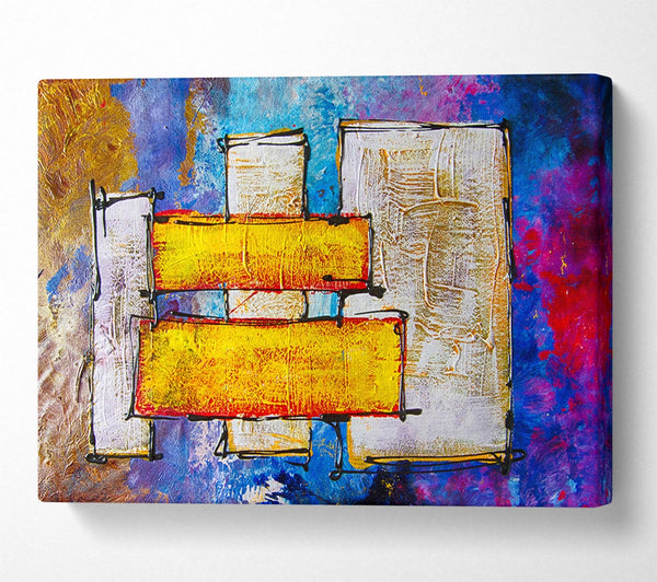  A Canvas Print of Blocks Of Gold Canvas Print