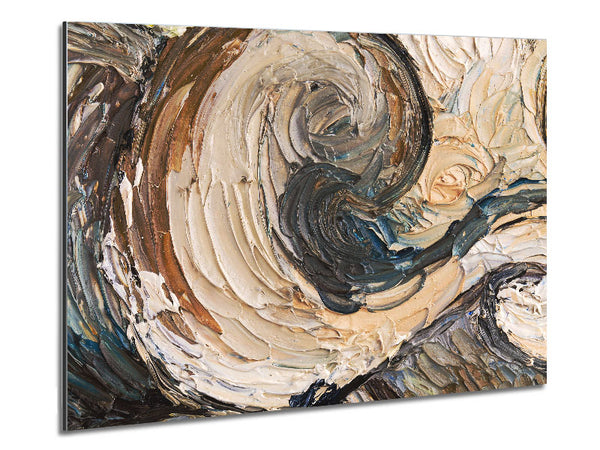 Chocolate Caramel Wave Metal Print