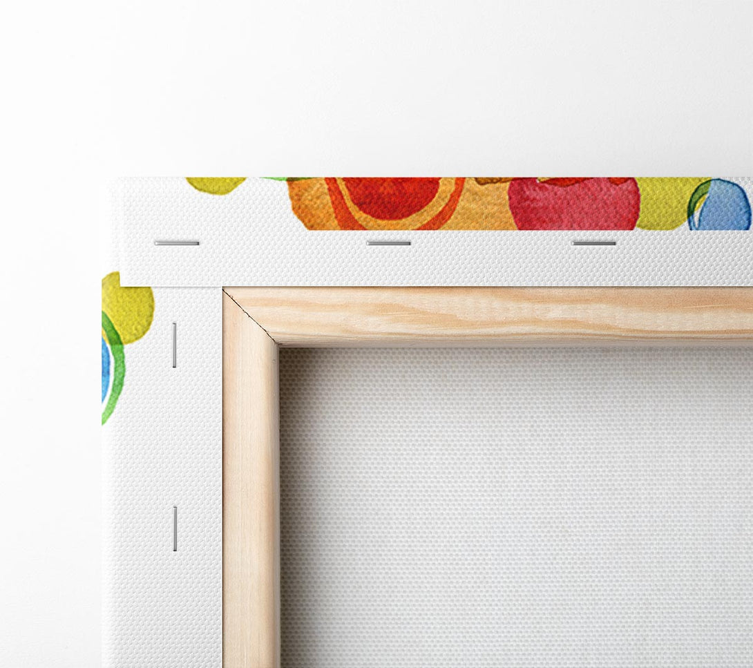  A Canvas Print of Rainbow Planets Canvas Wall Art
