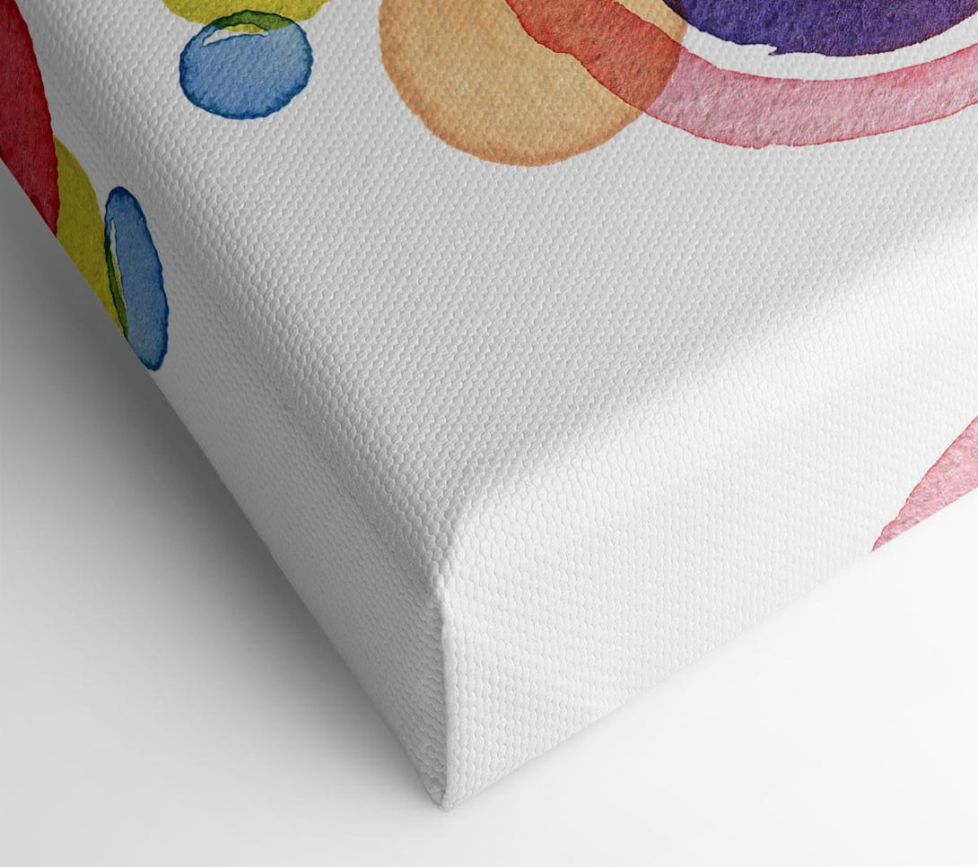  A Canvas Print of Rainbow Planets Canvas Wall Art