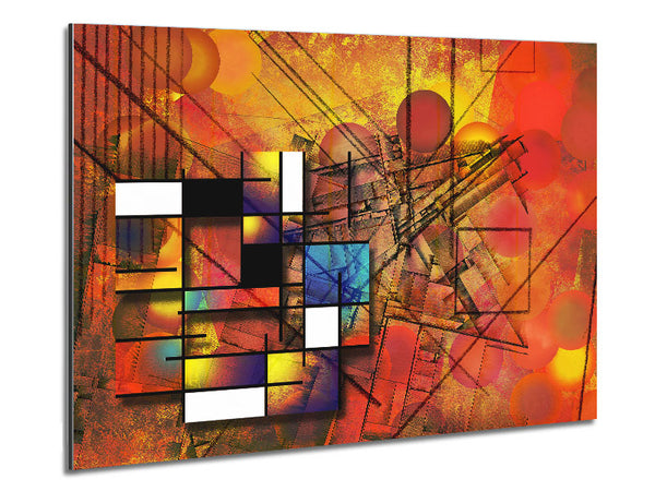 Cubism Rainbow Metal Print