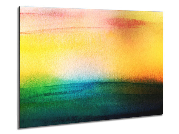 Sun Haze Fileds Metal Print