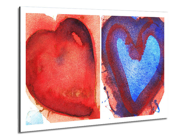 Hot And Cold Heart Metal Print