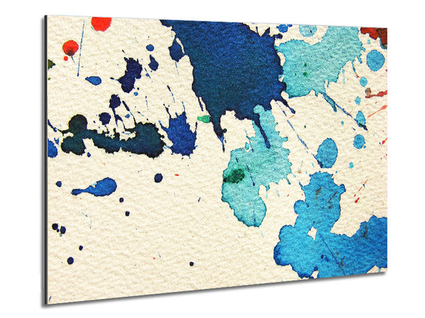 Splash Of Blue Metal Print