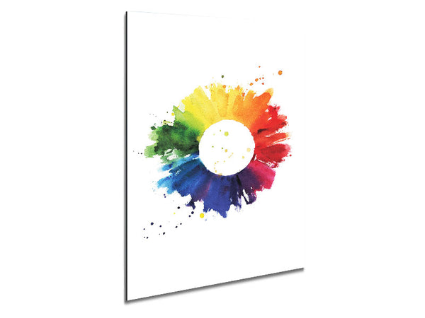 Rainbow Sun Metal Print