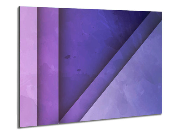 Purple Triangle Metal Print