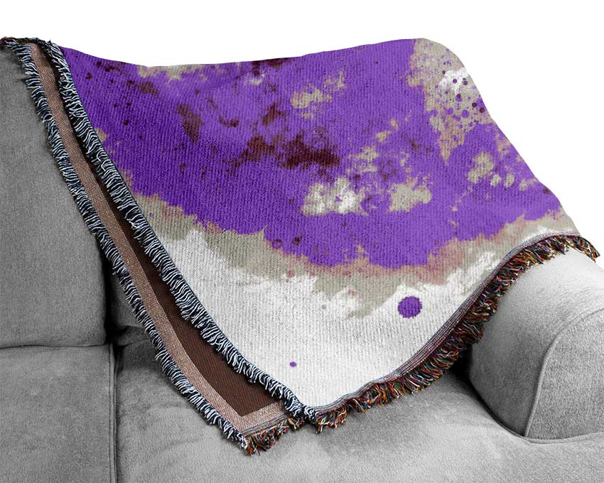 Purple Clouds Woven Blanket