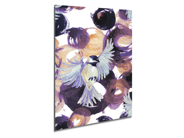 Bird Berry Feast Metal Print
