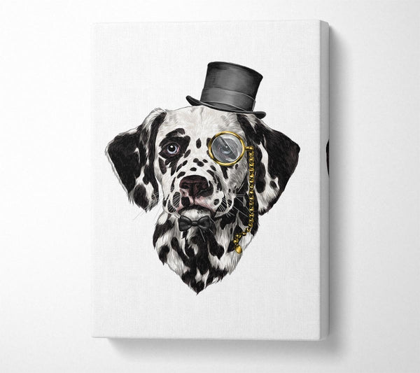  A Canvas Print of Clever Dalmation Dog Canvas Wall Art