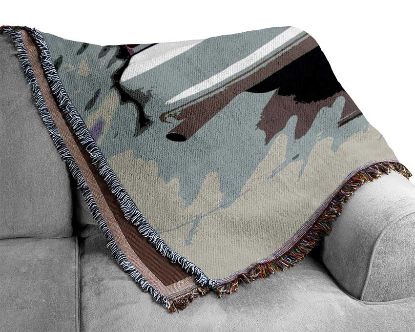 Retro Twin Turbo Woven Blanket
