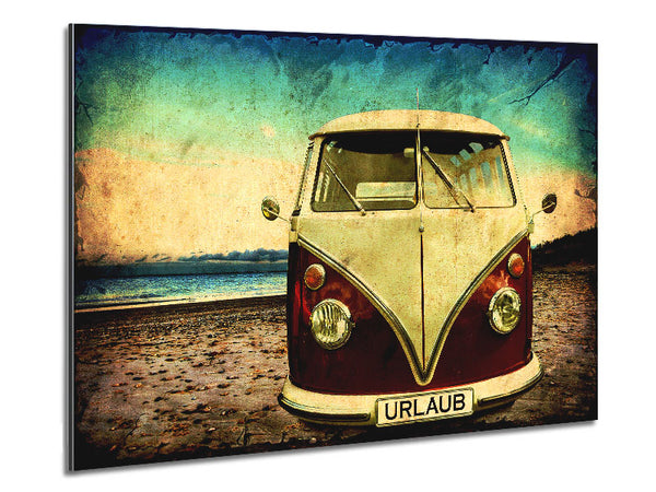 VW Camper Van At The Beach
