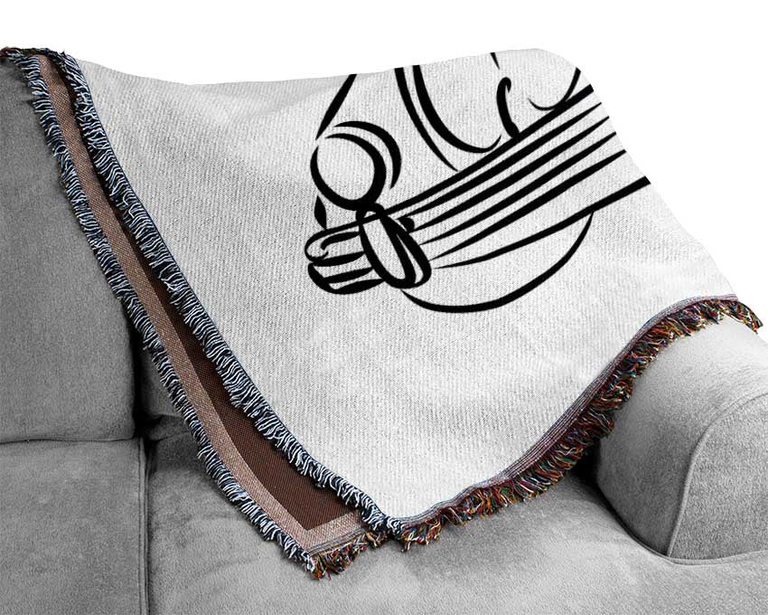 VW Beetle Outline Woven Blanket