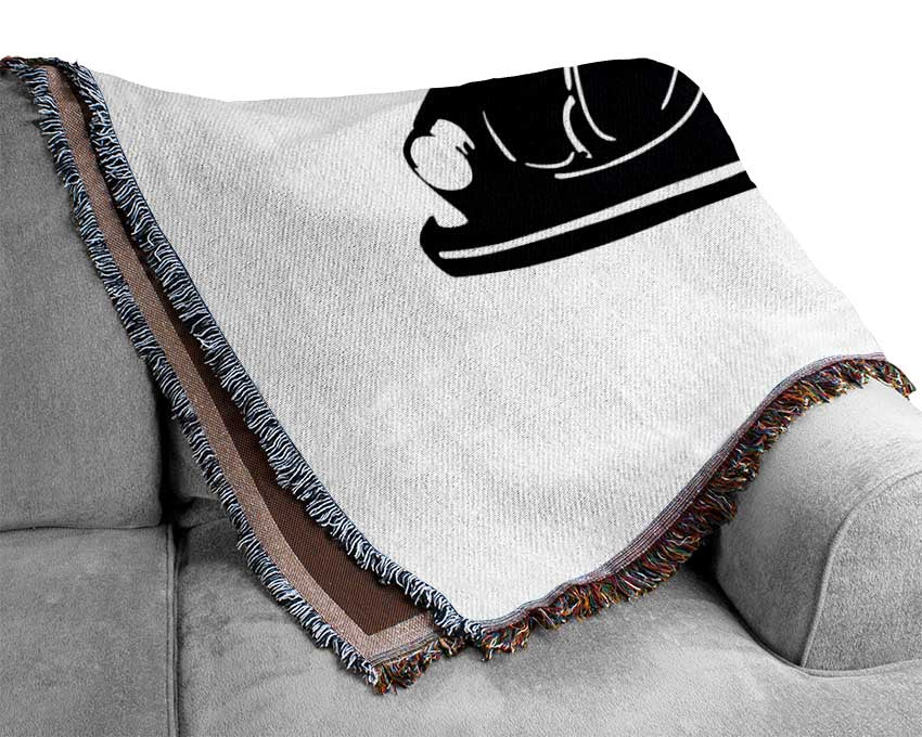 VW Beetle Black Woven Blanket