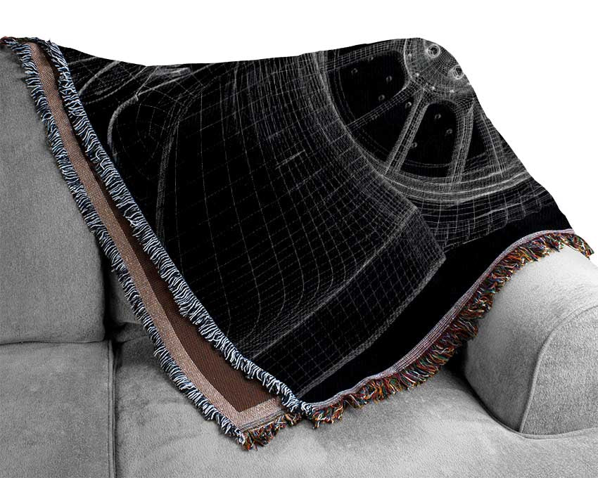 Wireframe 3 Woven Blanket
