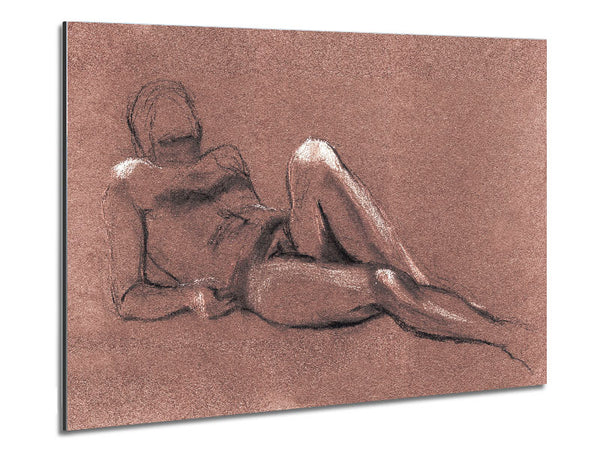 Drawing Of The Male Metal Print