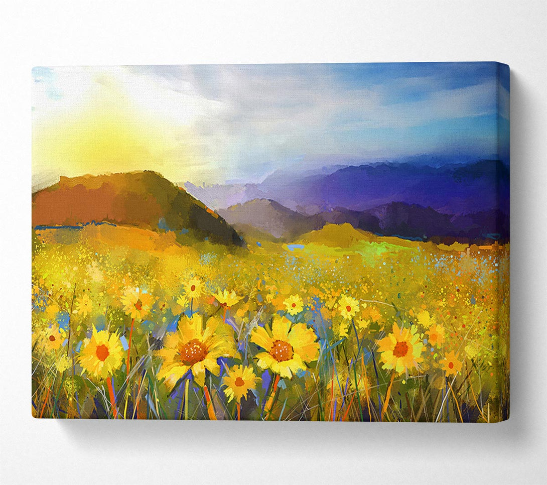  A Canvas Print of Yellow Mountain Sunrise Canvas Print