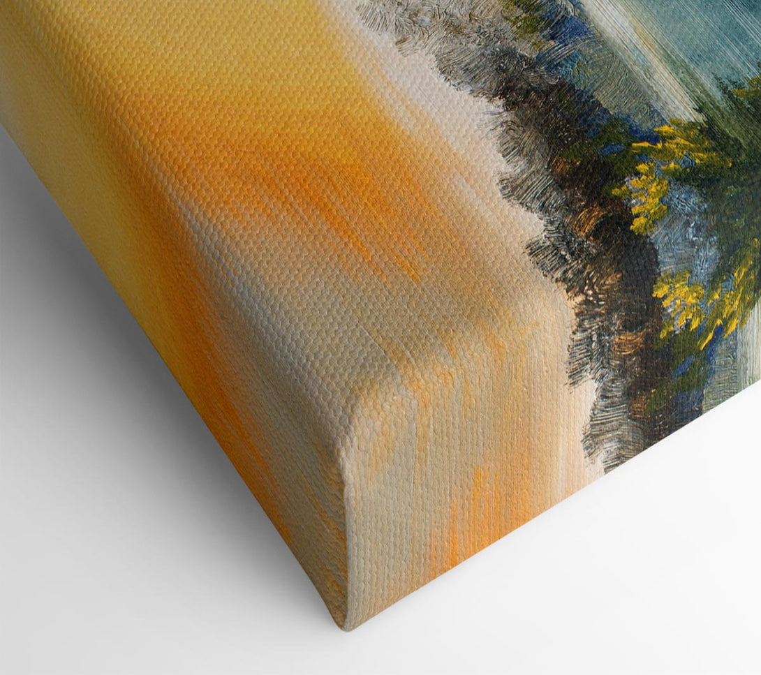  A Canvas Print of Sunset Water Glow Canvas Art