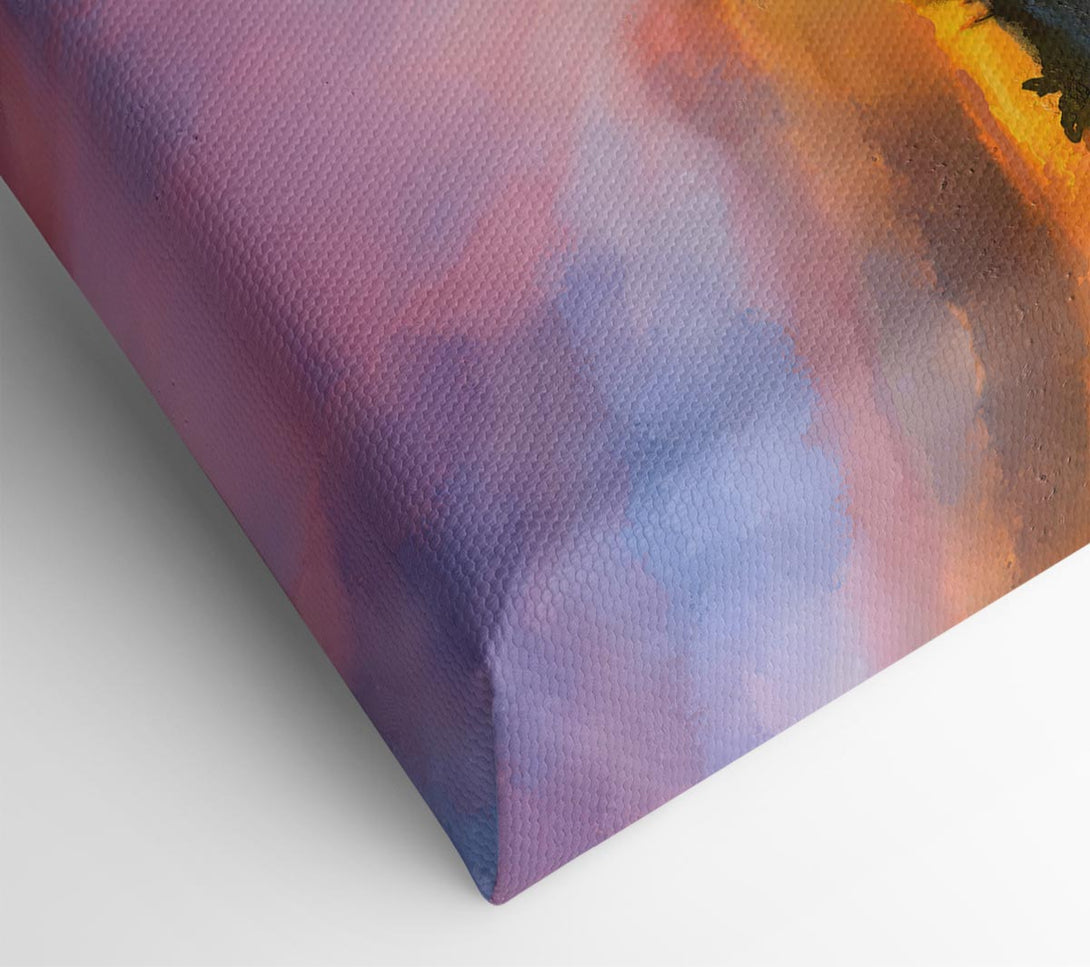  A Canvas Print of Sun Break Over The Wild Flowers Canvas Wall Art